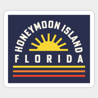 Honeymoon Island State Park Florida Retro Vintage Sunset Magnet